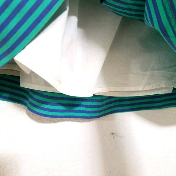 J. CREW Teal/Navy Stripe Skirt Sz 4 - Picture 5 of 8